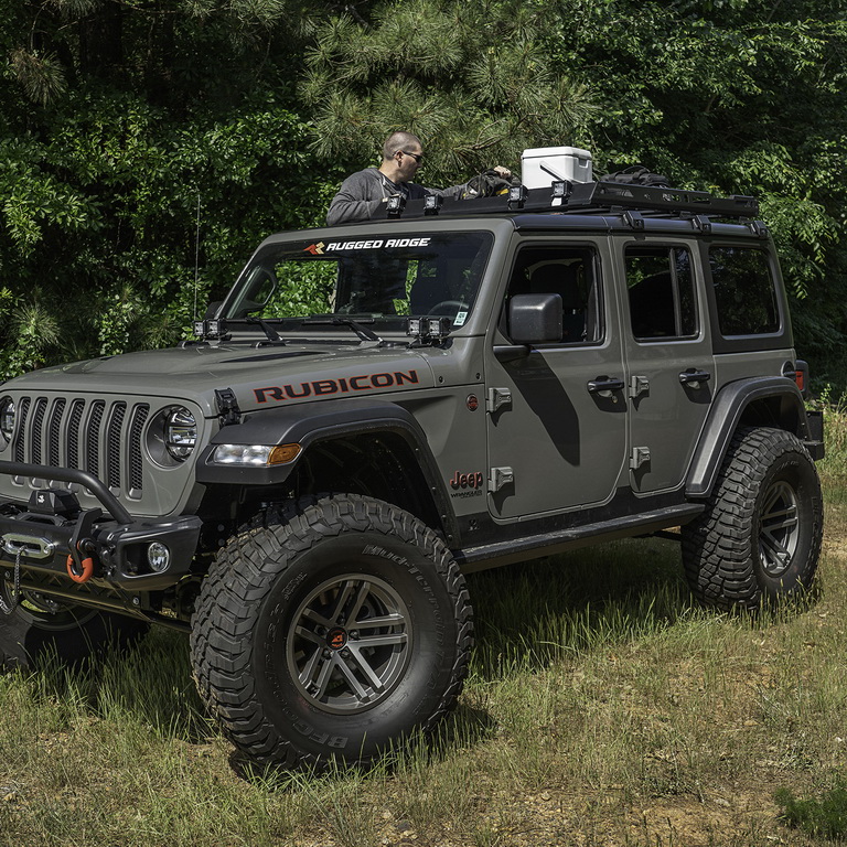 Bagażnik dachowy z koszem; 18-19 Jeep Wrangler JL 4-drzwiowy z hardtopem - 4