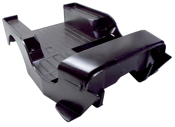 Body Tub, Reproduction, Steel; 45-49 Willys CJ2A - 3