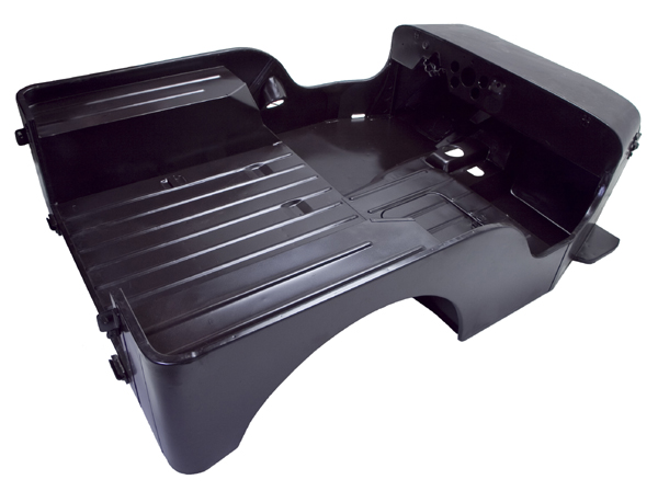Body Tub, Reproduction, Steel; 45-49 Willys CJ2A - 4