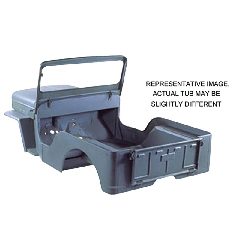 Body Tub, Reproduction, Steel; 53-68 Willys CJ3B - 1