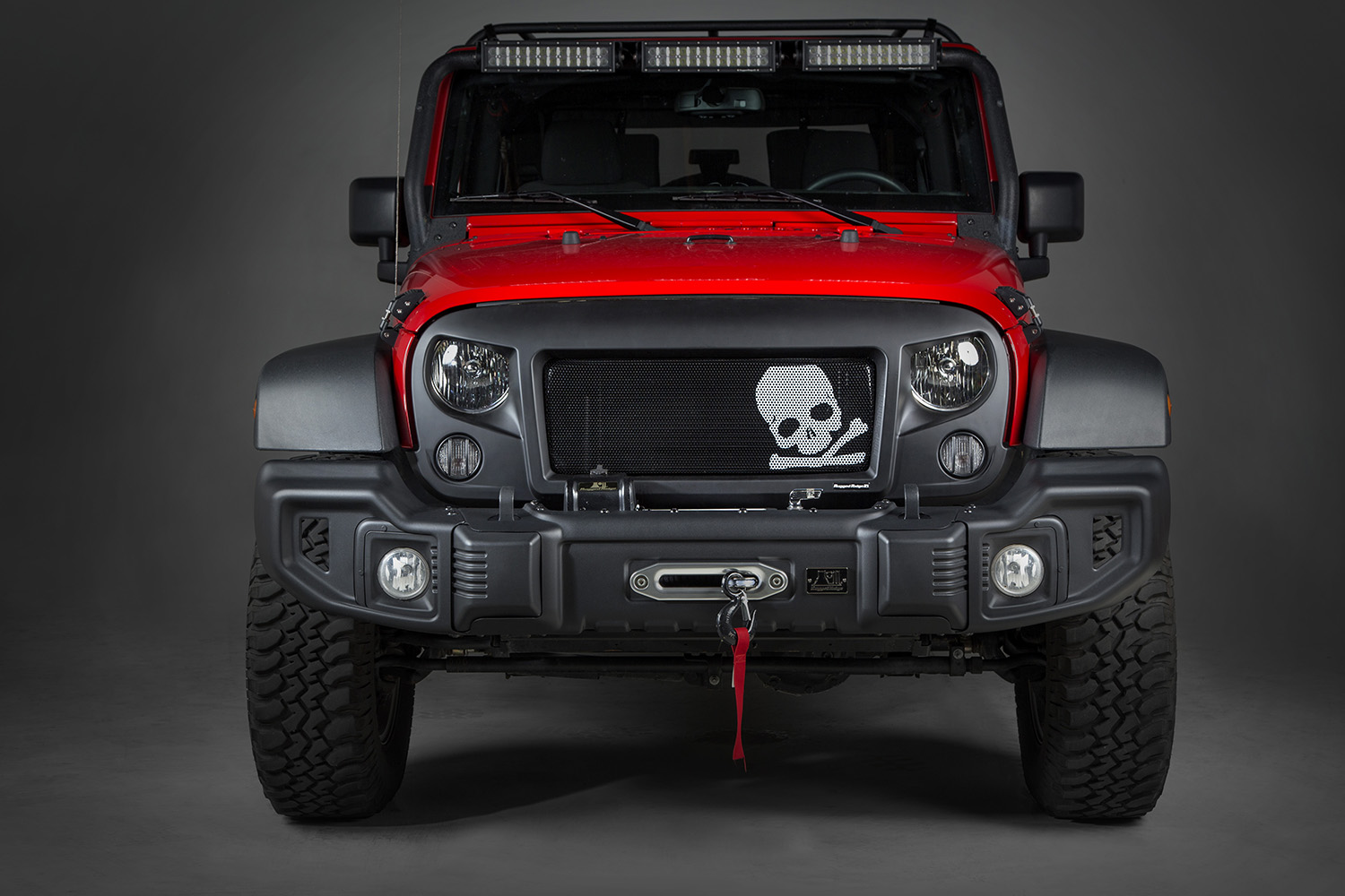 Spartan Grille Kit, Skull; 07-18 Jeep Wrangler JK - 1