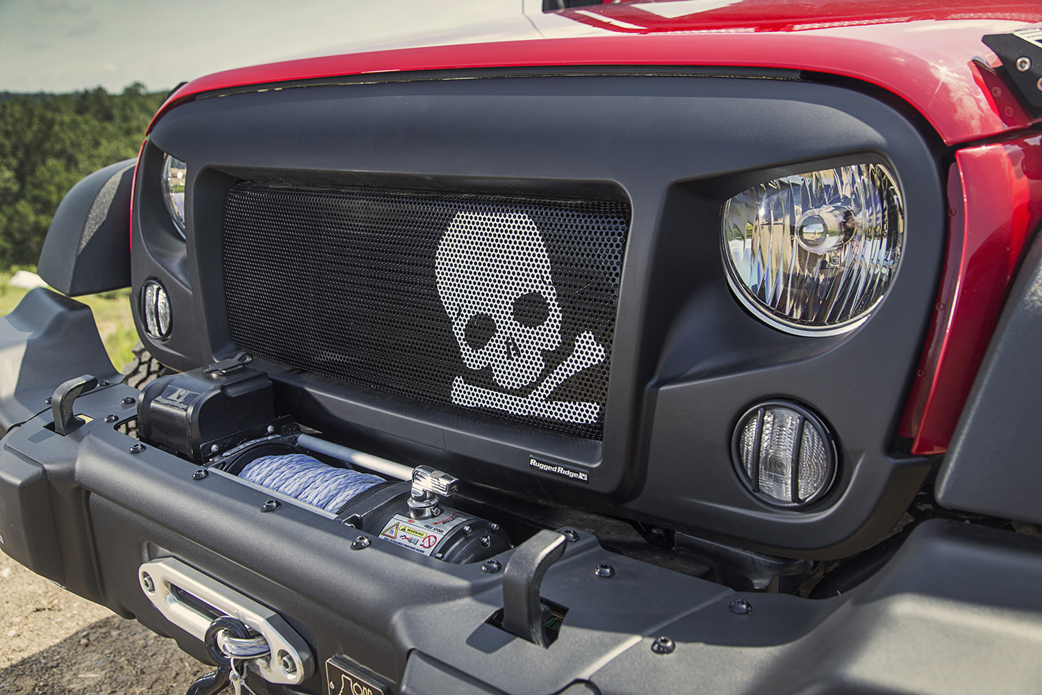 Spartan Grille Kit, Skull; 07-18 Jeep Wrangler JK - 3