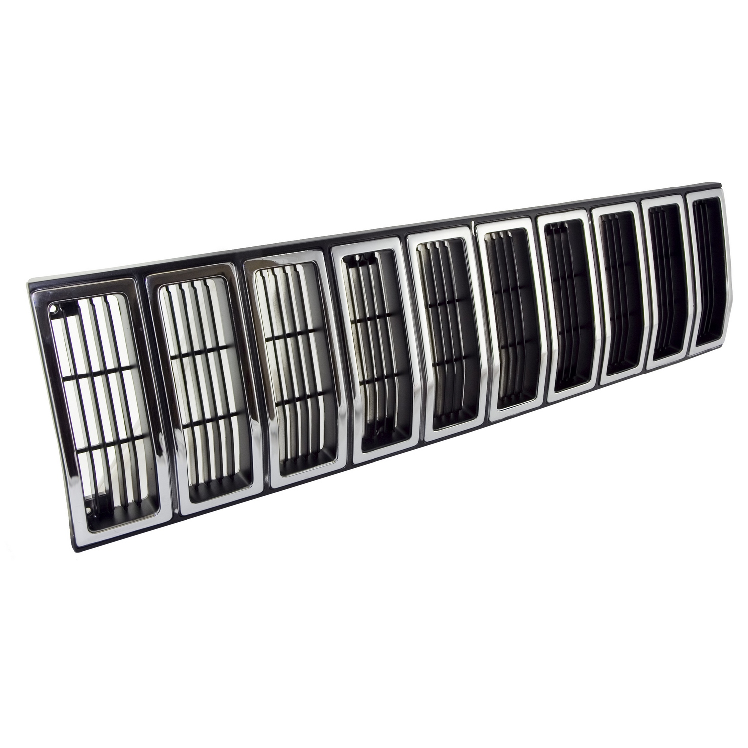 Grille Insert, Black/Chrome; 84-87 Jeep Cherokee XJ