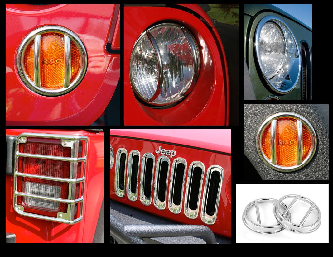 Euro Guard Kit, Stainless Steel, 19 Piece; 07-18 Jeep Wrangler JK/JKU - 1