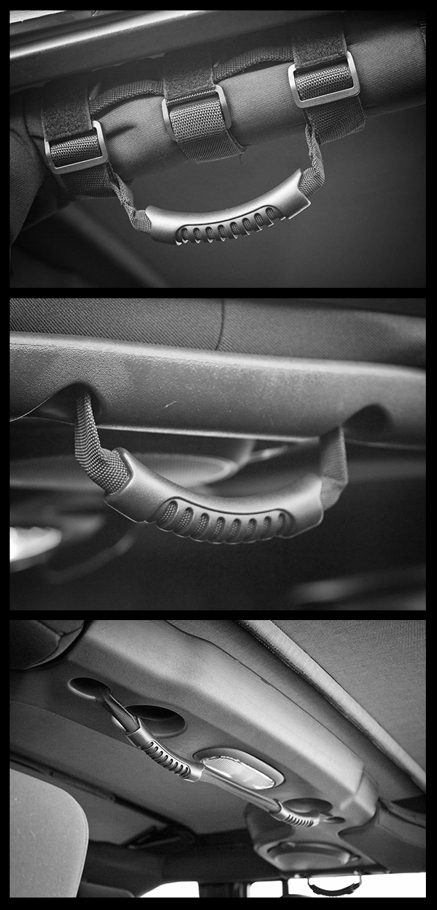 Grab Handle Kit, Neoprene; 07-18 Jeep Wrangler JK - 1