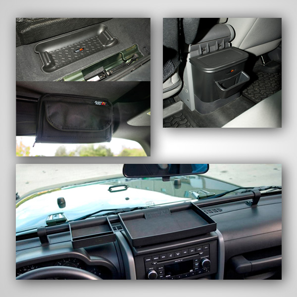 Roll Bar Storage Kit, Interior; 07-10 Jeep Wrangler JK