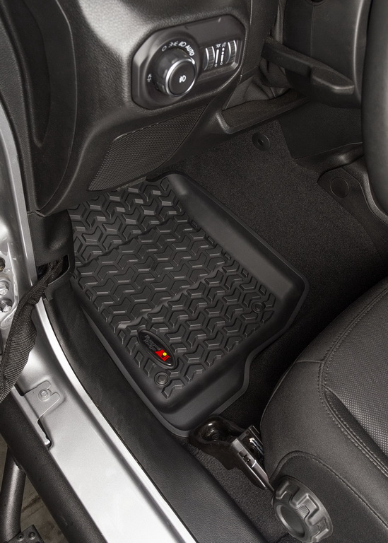 Floor Liner, Front; Black, 2018-2020 Jeep Wrangler, 2020 Gladiator JL / JT  - 6