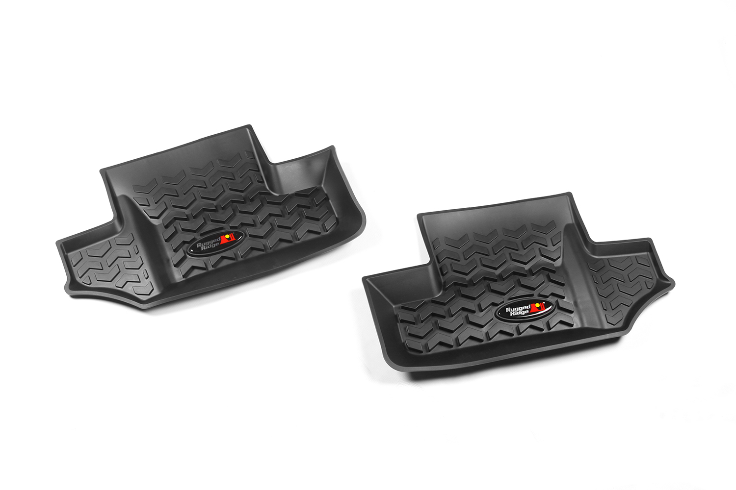Floor Liner, Rear; Black, 2007-2018 Jeep Wrangler JK 2 Dr - 1