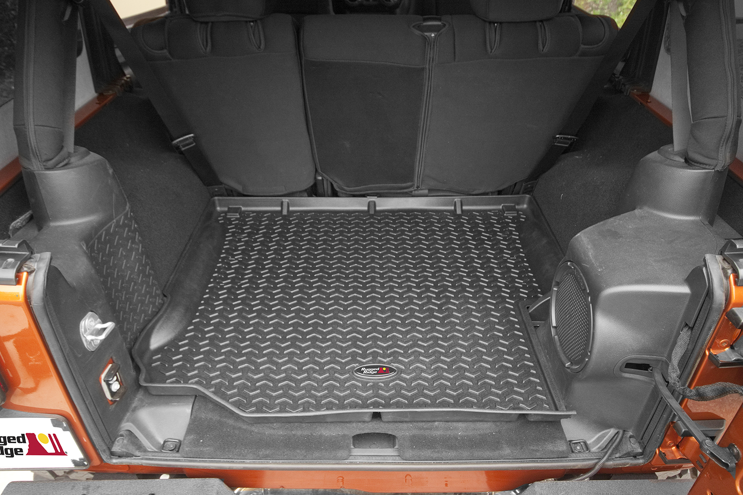 Floor Liner, Cargo; Black, 2007-2018 Jeep Wrangler Unlimited JK 4 Dr - 2