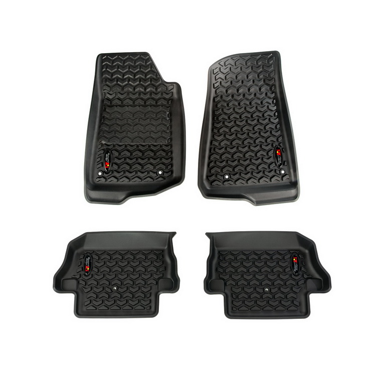 All Terrain Floor Liner Kit, Front/Rear, Black, 18-20 Jeep Wrangler JL, 2 Dr - 1