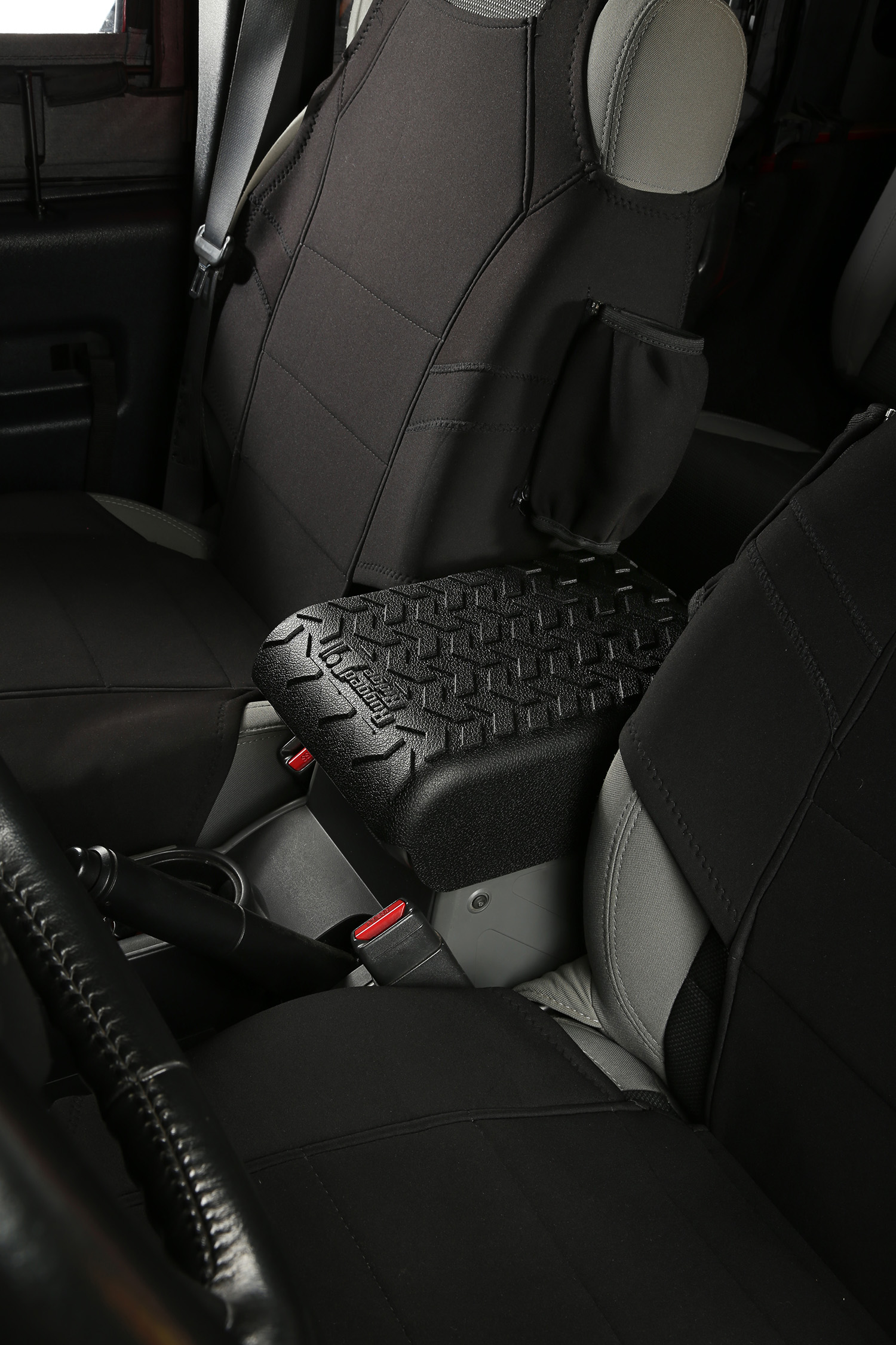 Center Console Cover, Black; 07-10 Jeep Wrangler JK - 4