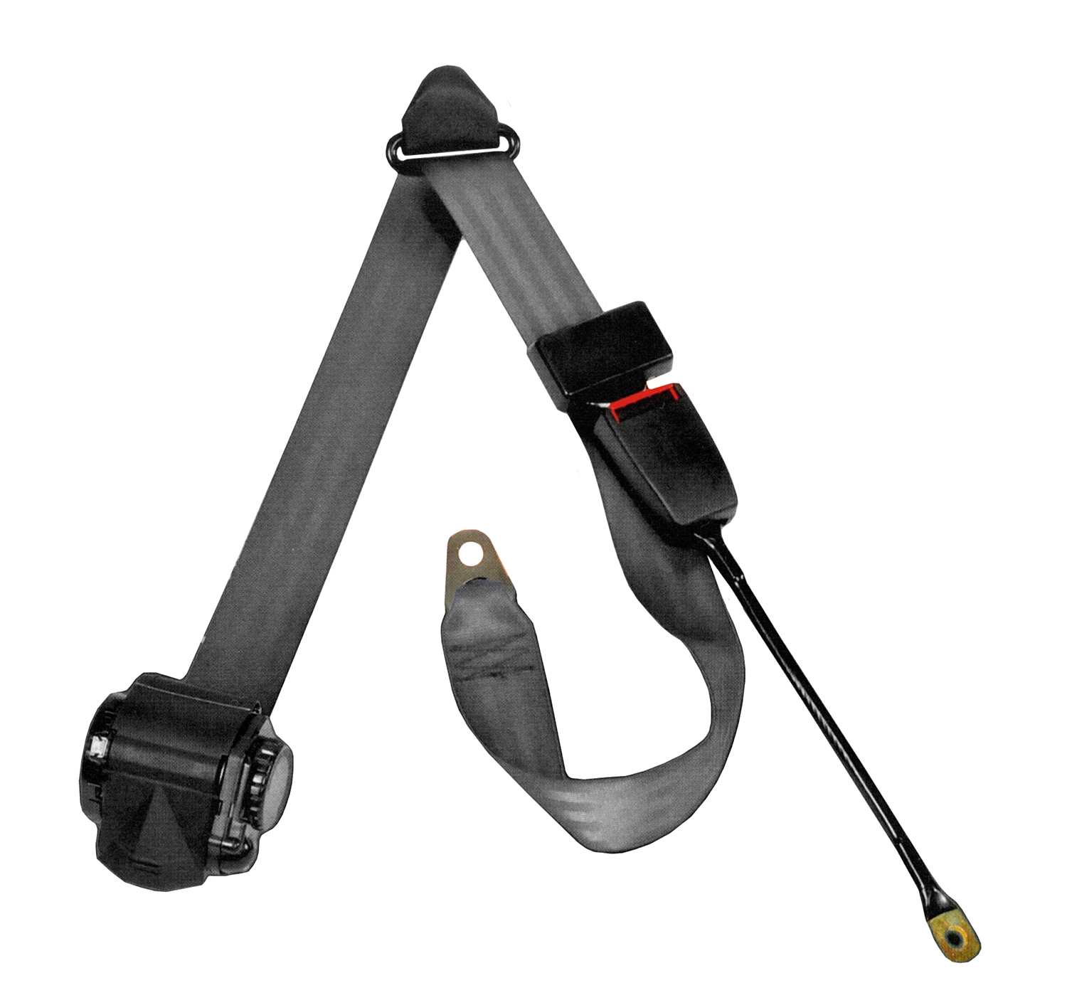Seat Belt, Right, 3 Point, Tri-Lock, Black; 97-02 Jeep Wrangler TJ - 1