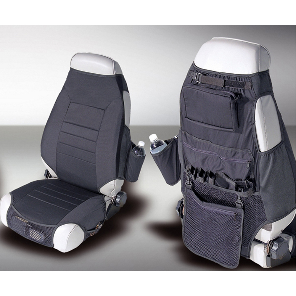 Seat Protector Vest Kit, Neoprene, Black; 07-19 Jeep Wrangler JK/JL - 1