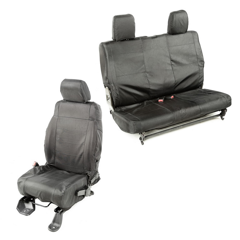 Pokrowce Ballistic, zestaw, czarne, 2 Dr; 11-18 Jeep Wrangler JK - 1