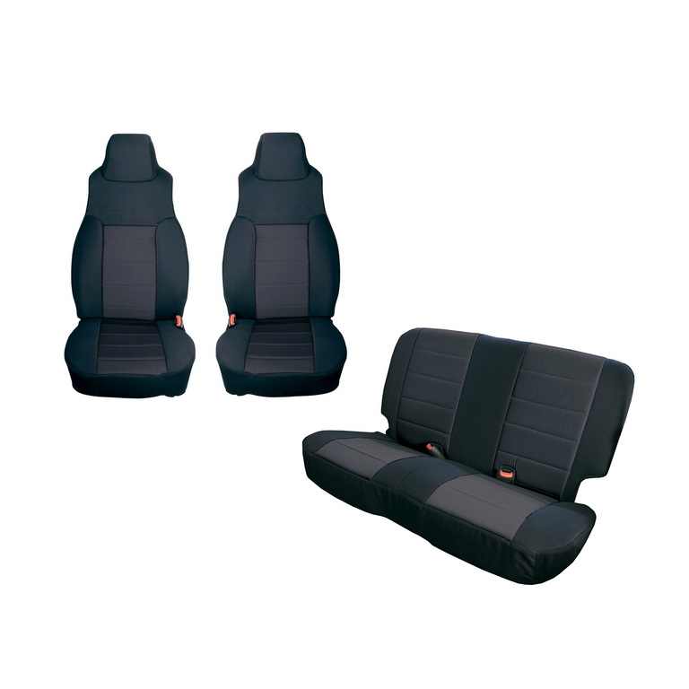 Seat Cover Kit, Black; 91-95 Jeep Wrangler YJ