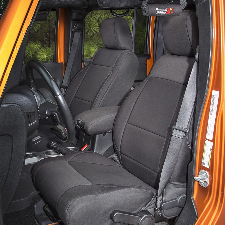 Seat Cover Kit, Black; 11-18 Jeep Wrangler JK, 2 Door - 1