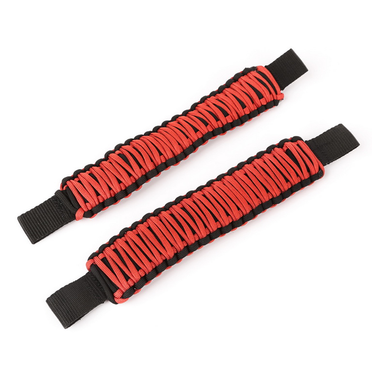 Czerwone uchwyty Paracord pod zagłówek, 07-17 Jeep Wrangler JK  - 1