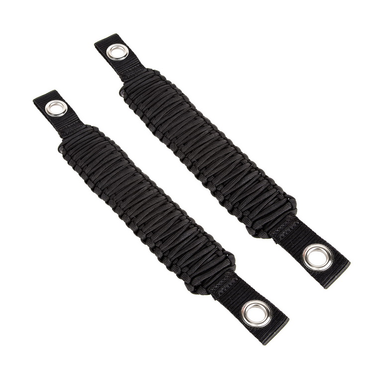 Grab Handle, Paracord, A-Pillar/Seat Mounted, Black; 07-18 Wrangler JK - 1