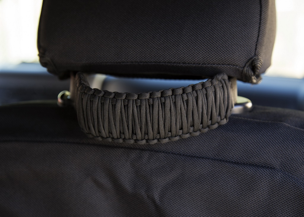 Grab Handle, Paracord, A-Pillar/Seat Mounted, Black; 07-18 Wrangler JK - 4