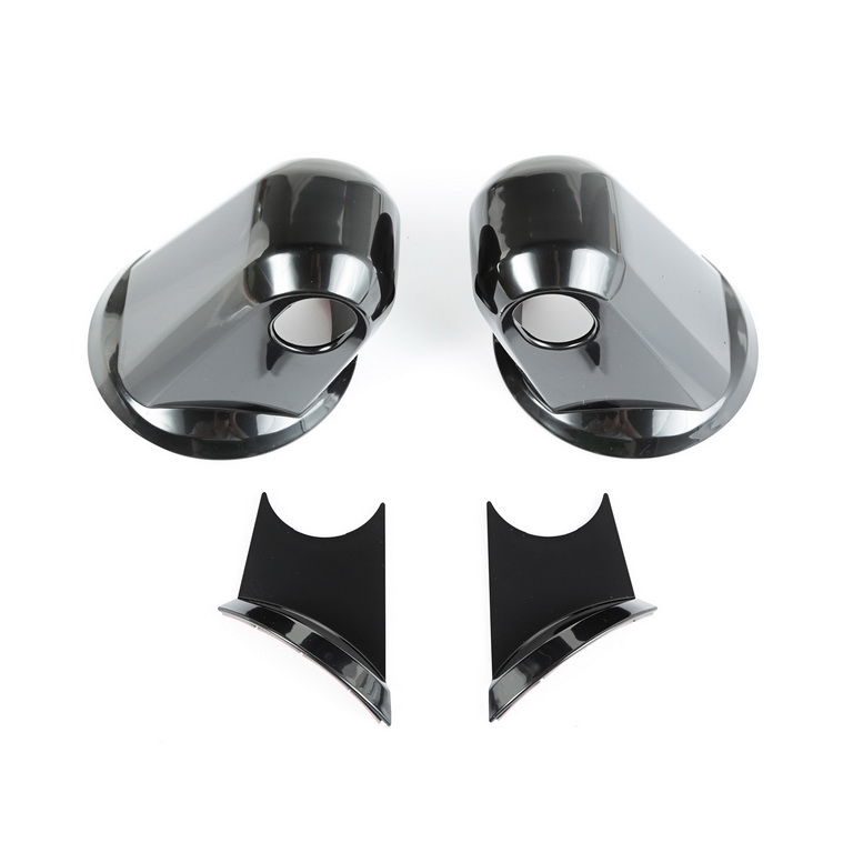 Door Mirror Arm Covers, Black, Paintable; 07-18 Jeep Wrangler JK/JKU