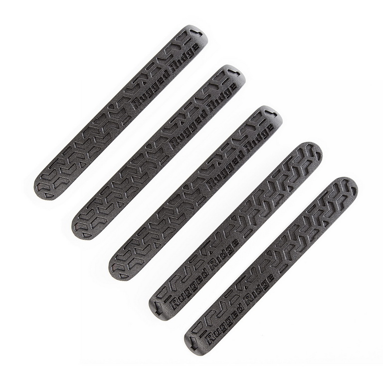 Elite Door Handle Inserts, Black Tread; 07-18 JK, 4 Door - 1