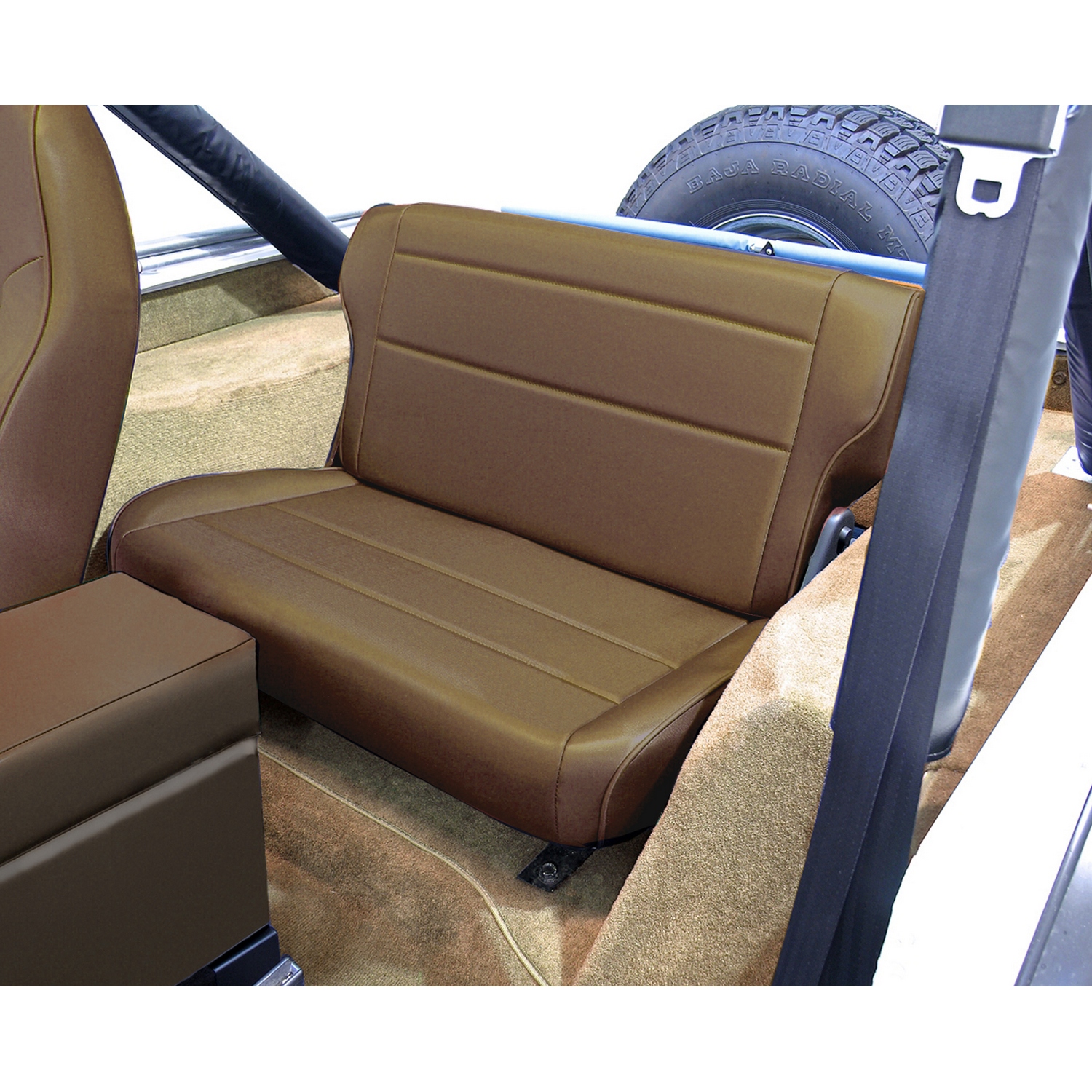 Seat, Rear, Fold/Tumble, Nutmeg; 76-95 Jeep CJ/Wrangler YJ - 1