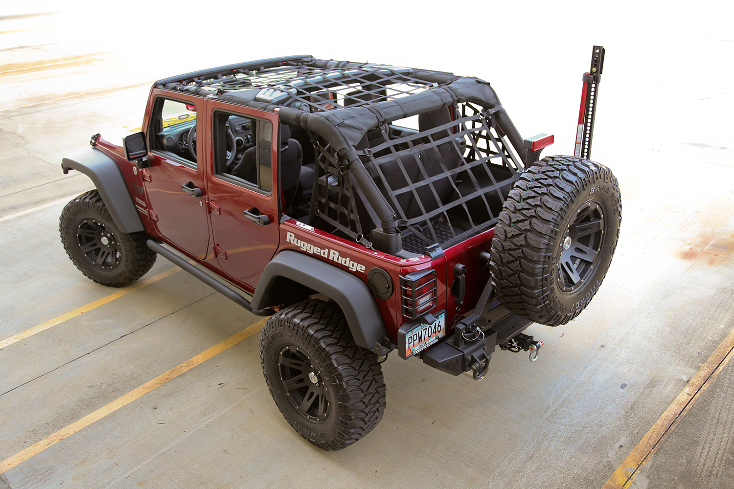 Cargo Net, Black; 07-18 Jeep Wrangler Unlimited JKU, 4 Door
