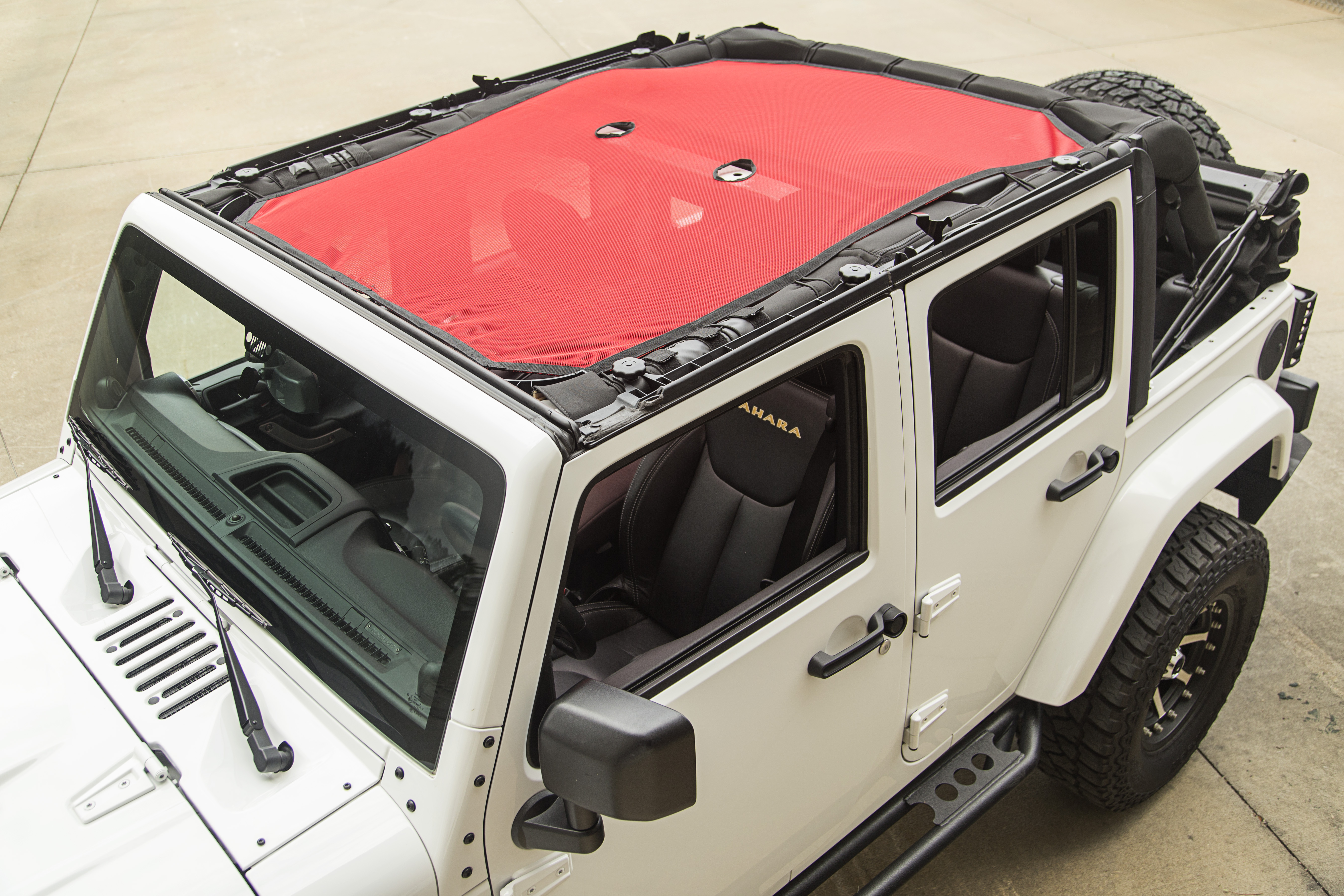 Eclipse Sun Shade, Red; 07-18 Jeep Wrangler JKU, 4 Door - 1