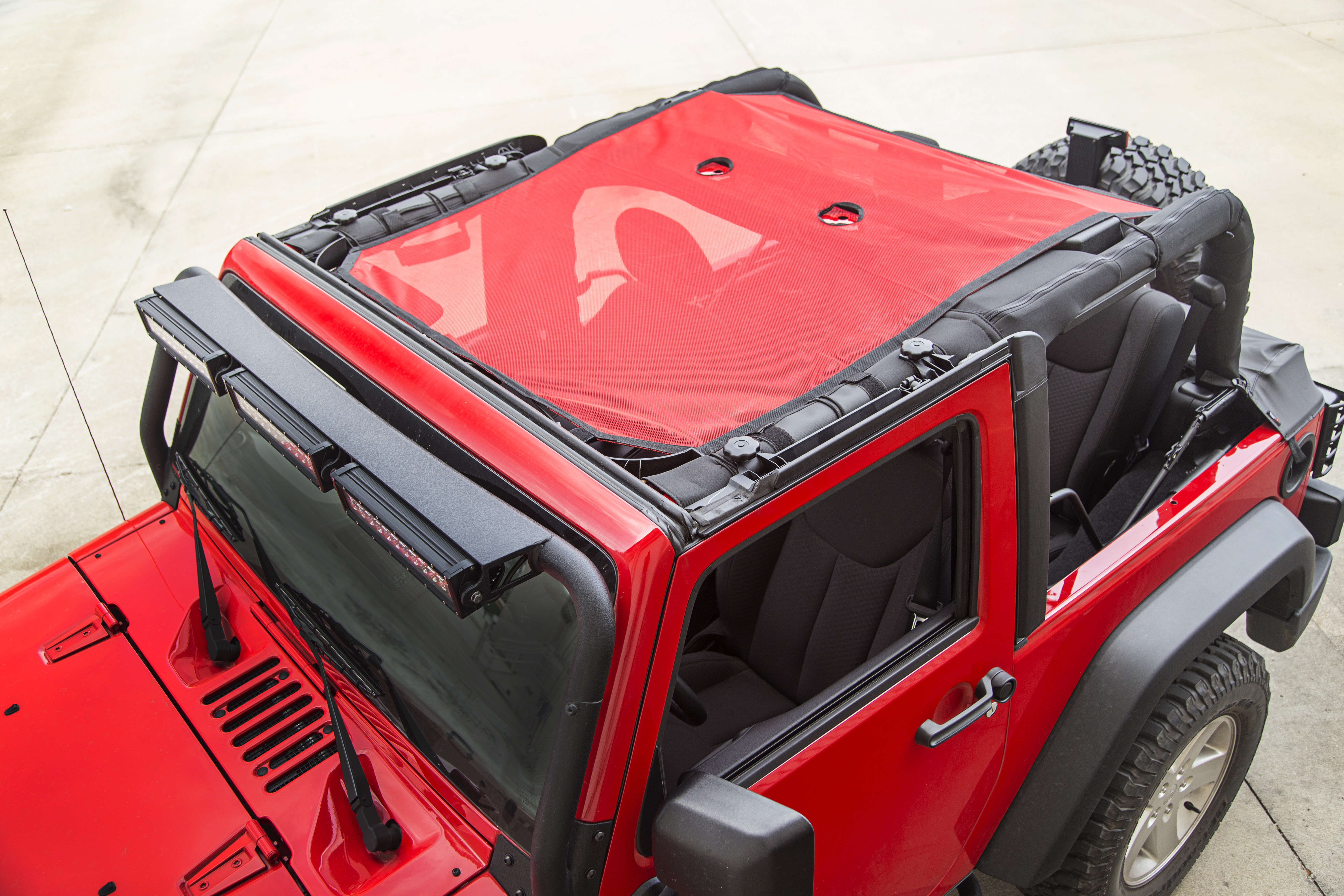 Daszek przeciwsłoneczny Eclipse, Red; 07-15 Jeep Wrangler JK, 2-Dr.