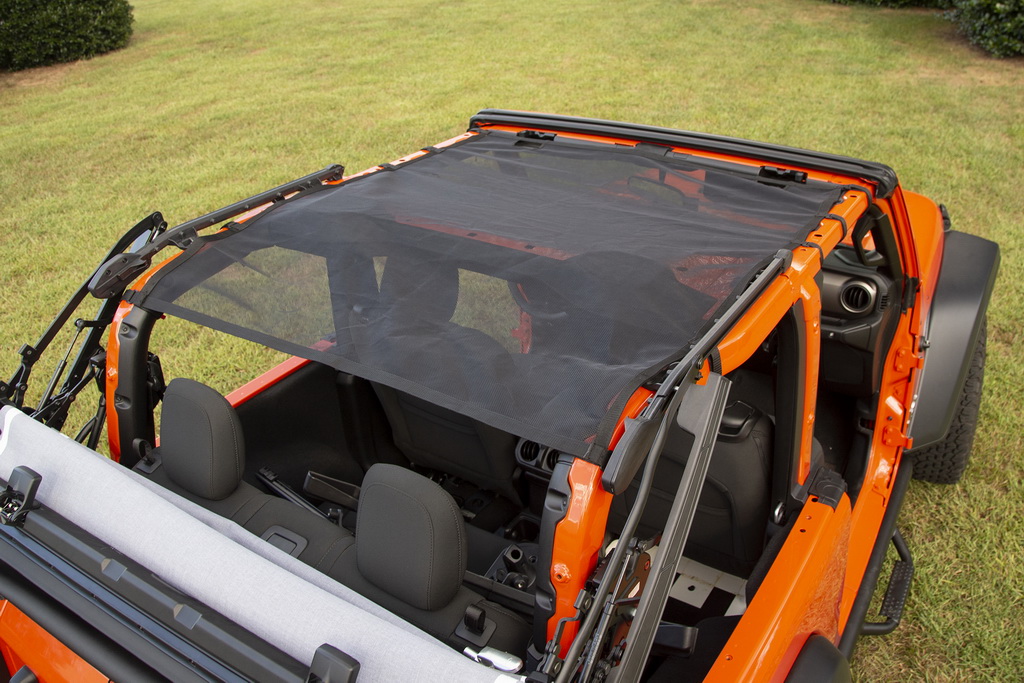 Eclipse Sun Shade, Full, Black; 18-21 Jeep Wrangler JL 2-Dr - 2