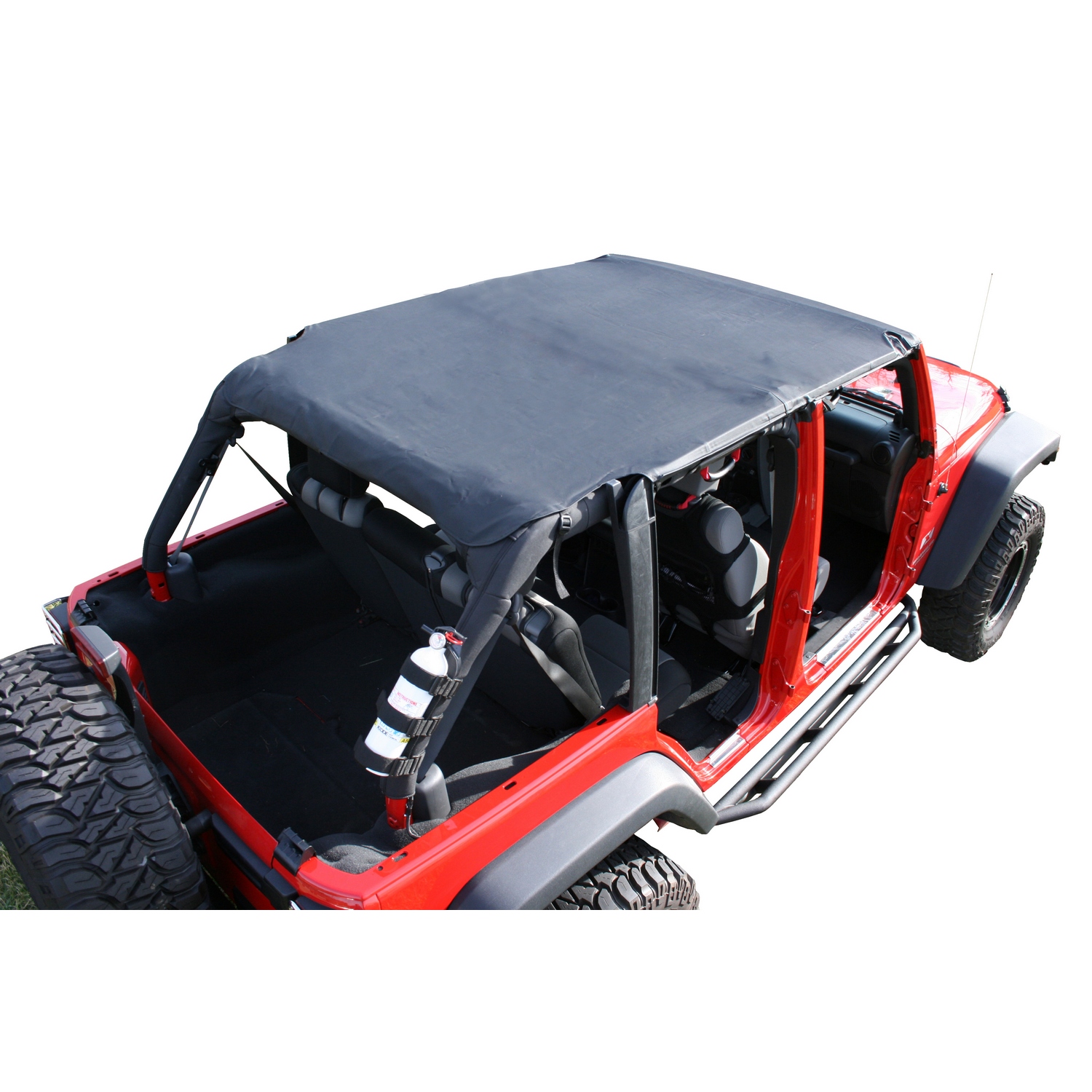 Island Pocket Topper, Black; 07-09 Jeep Wrangler JKU - 1