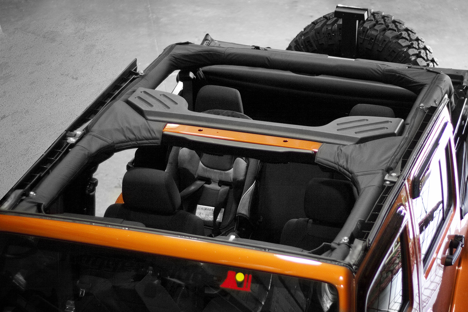 Roll Bar Cover, Vinyl; 07-18 Jeep Wrangler JKU