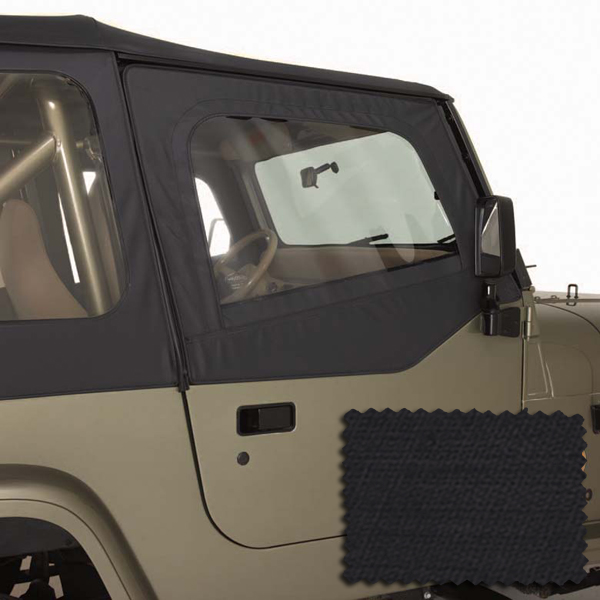 Door Kit, Upper, Black Diamond; 88-95 Jeep Wrangler YJ