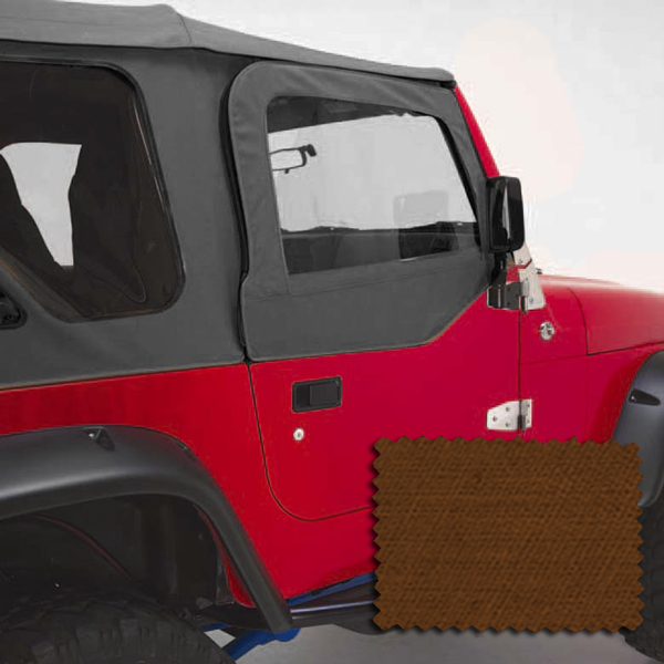 Door Kit, Upper, Dark Tan; 97-06 Jeep Wrangler TJ