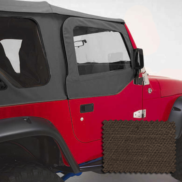 Door Kit, Upper, Khaki Denim; 97-06 Jeep Wrangler TJ