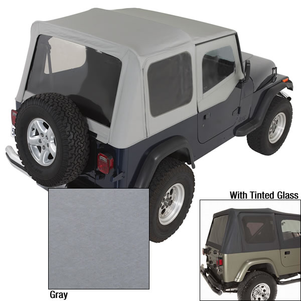 XHD Soft Top, Charcoal, Tinted Windows; 88-95 Jeep Wrangler YJ - 1