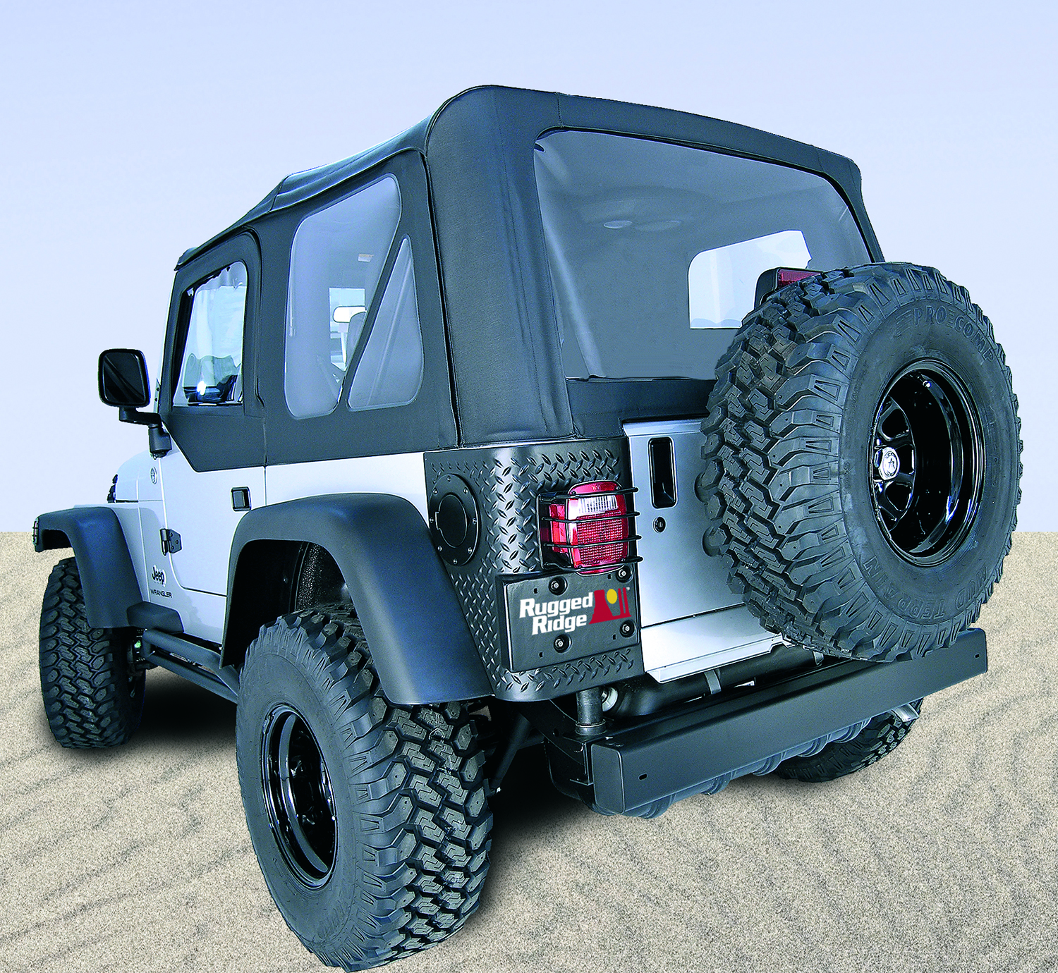 XHD Soft Top, Black Diamond, Tinted Windows; 97-06 Jeep Wrangler TJ - 1
