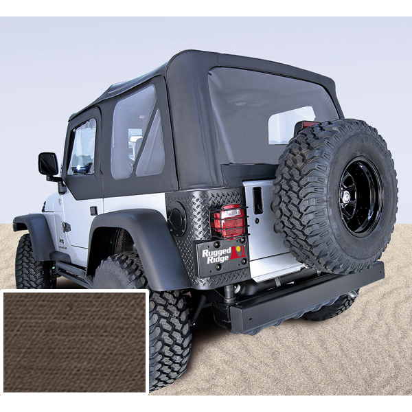 XHD Soft Top, Khaki, Tinted Windows; 97-06 Jeep Wrangler TJ - 1