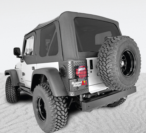 XHD Soft Top, Black, Tinted Windows, Sailcloth; 97-06 Jeep Wrangler TJ - 1