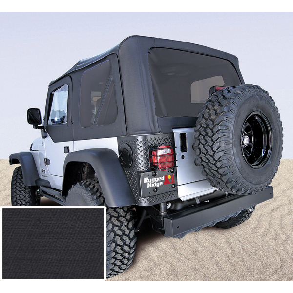 XHD Soft Top, Black, Tinted Windows; 97-06 Jeep Wrangler TJ - 1