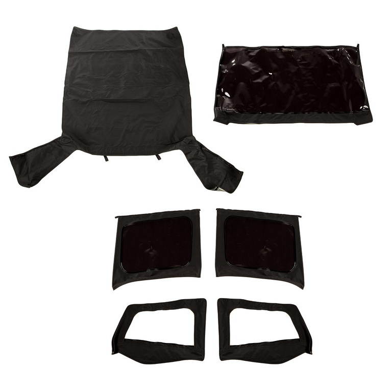Montana Soft Top, Door Skins, Black Diamond, Tinted; 88-95 Wrangler YJ - 1