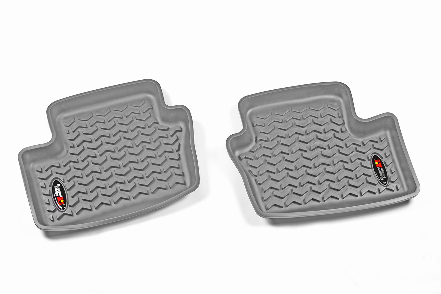 Floor Liner, Rear; Gray, 2007-2012 Dodge / Jeep Caliber / 07-17 Compass / Patriot MK  - 1