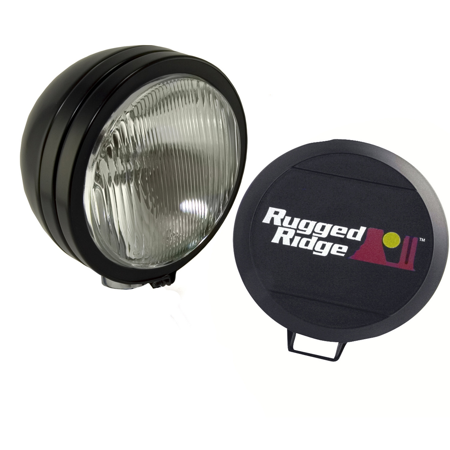 Light Kit, HID, 5 Inch, Round, Black, Steel Housing - 1