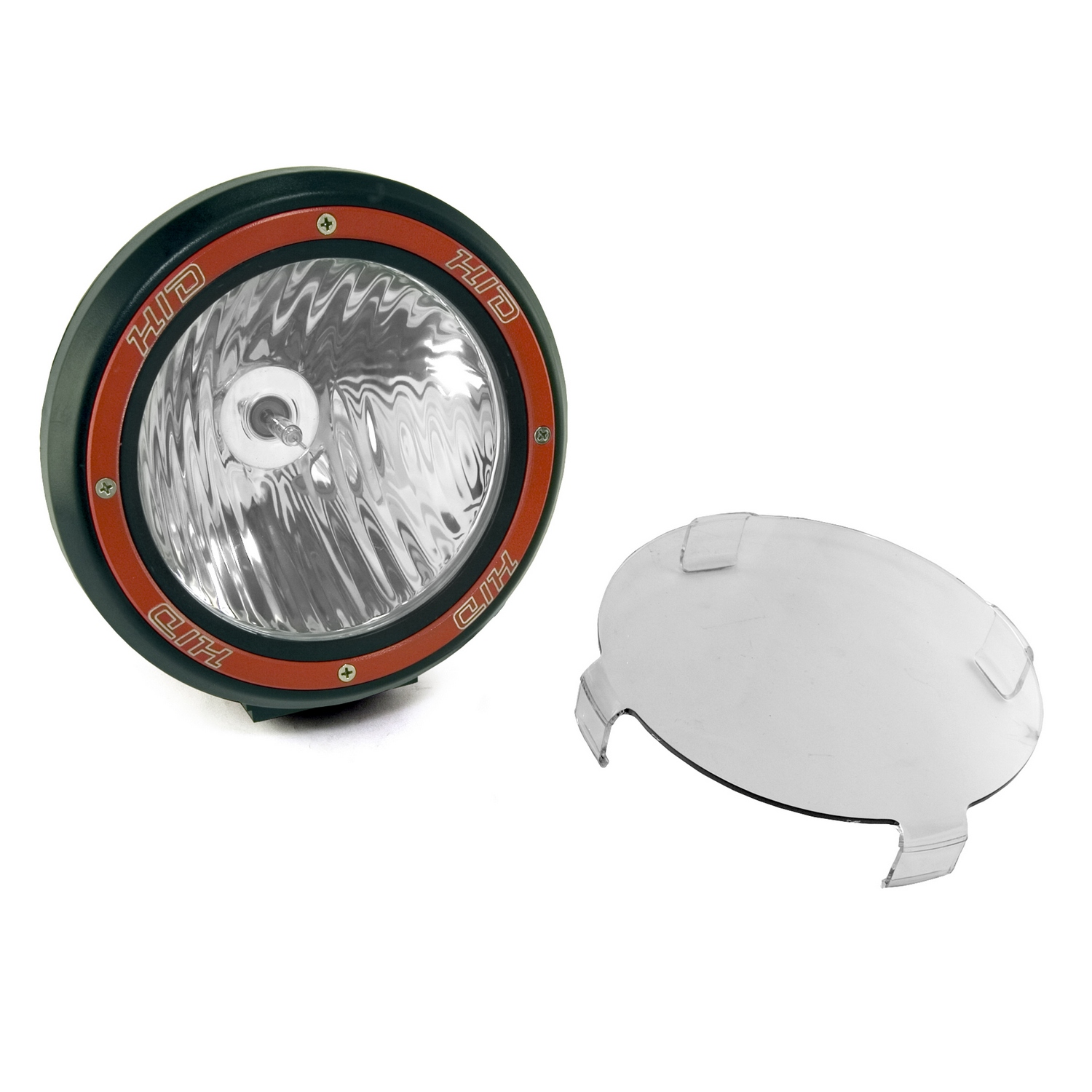 Light Kit, HID, 7 Inch, Round, Black, Composite Housing - 1