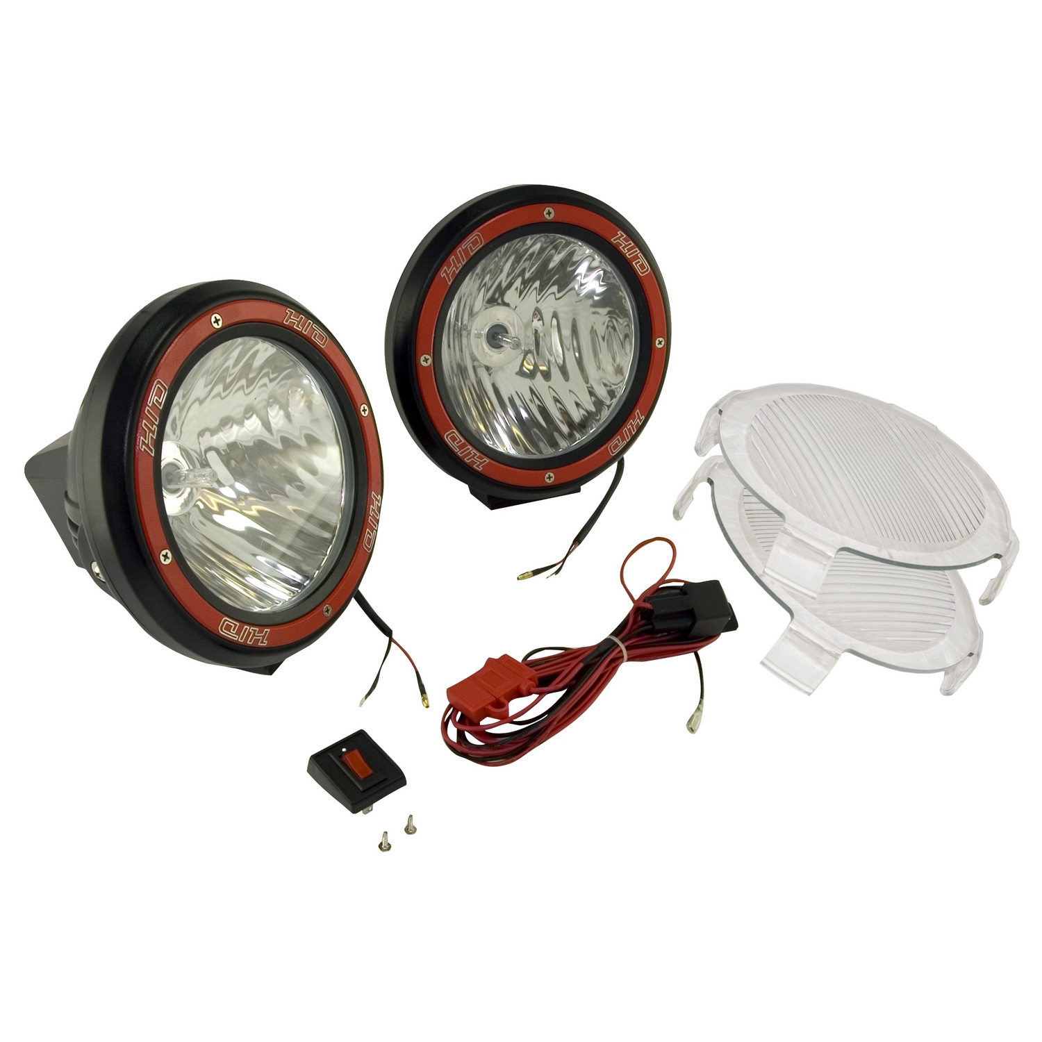 Light Kit, HID, 5 Inch, Round, Black, Composite Housing, 2 Piece