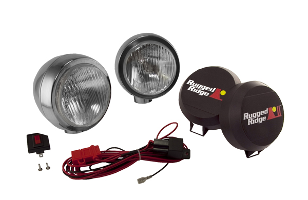 5 Inch Round HID Off Road Fog Light Kit, Stainless Steel Housing, Pair