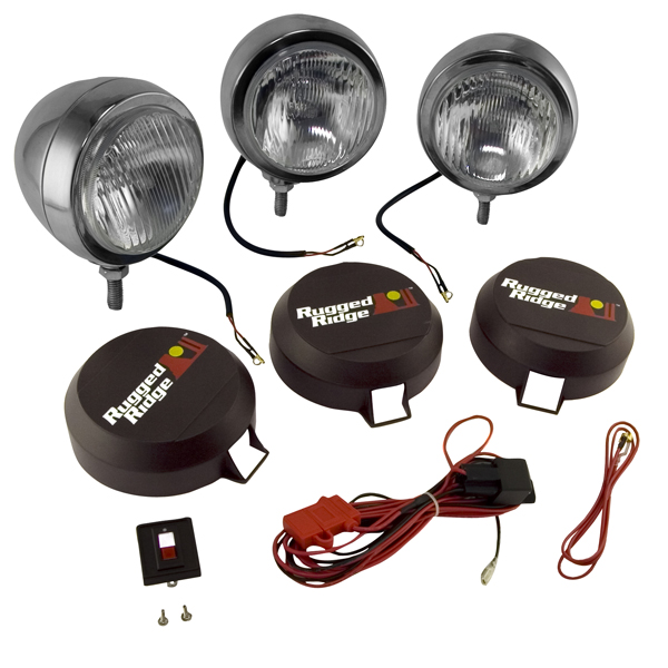 5 Inch Round HID Off Road Fog Light Kit, Stainless Steel Housing, Set