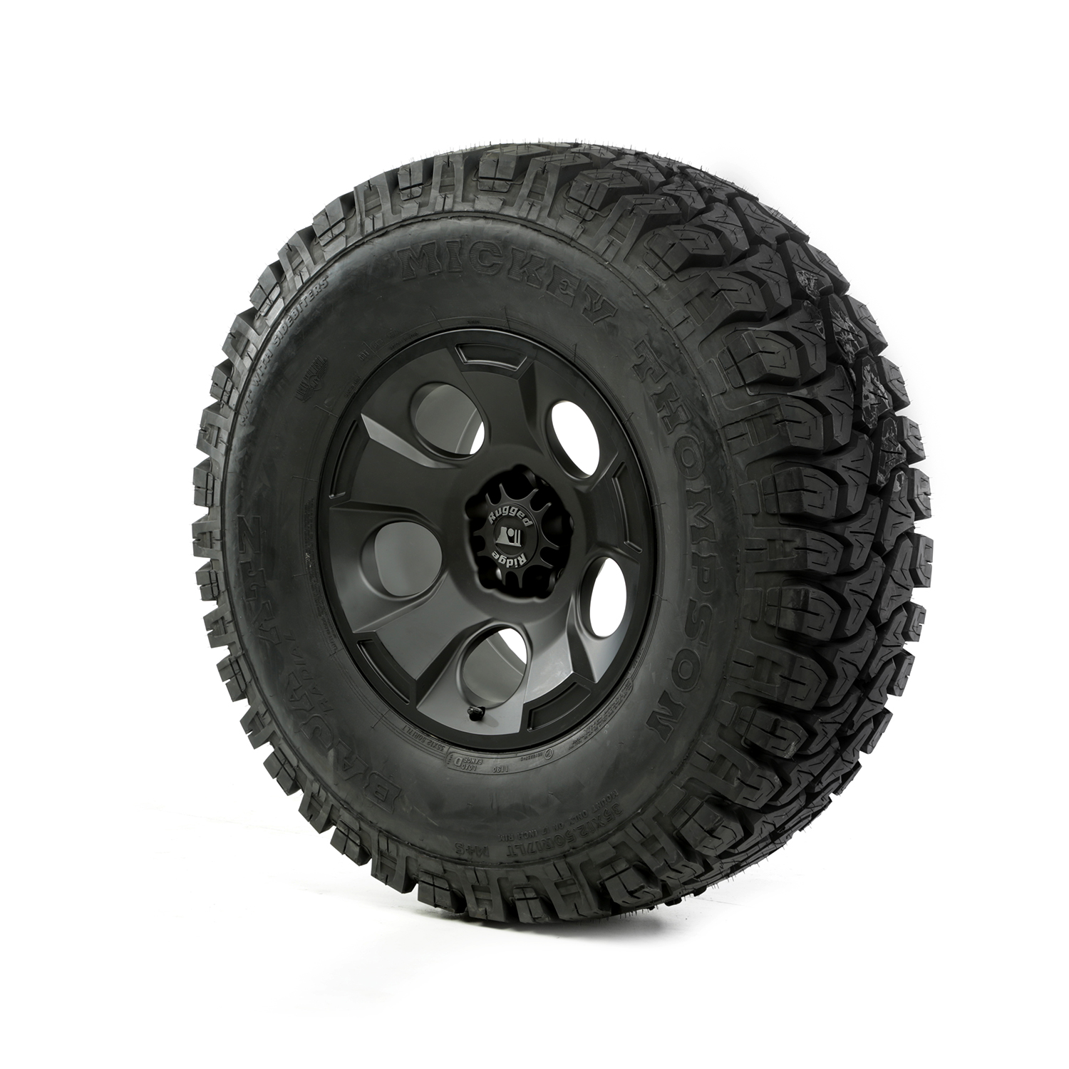 Wheel/Tire, Drakon, 17x9, Black Satin, 315/70R17 ATZ - 1