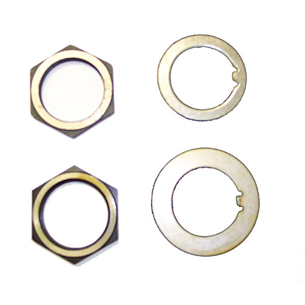 Axle Spindle Nut Kit, W/Washer; 41-45 Willys MB