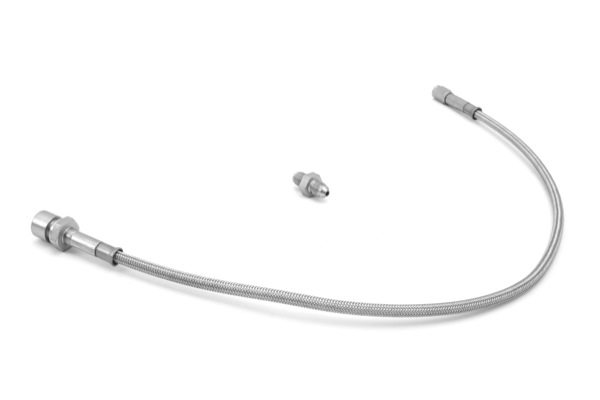 Brake Hose Kit, Front, Stainless Steel, Drum; 72-73 Jeep CJ5/CJ6 - 1